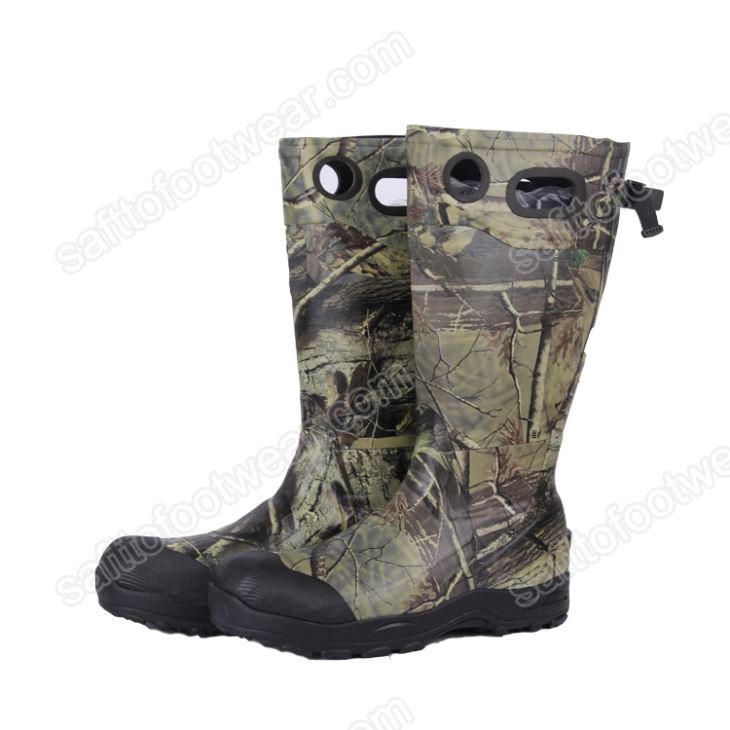 Mens Camo Outdoor Rubber Hunting Boots